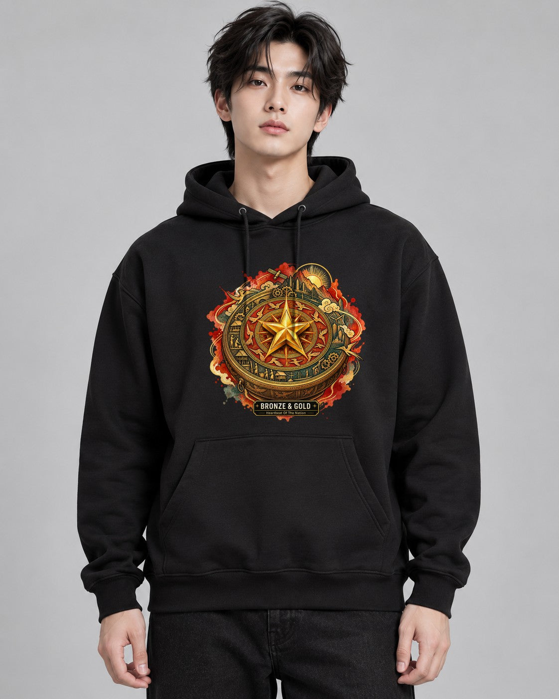 Bronze Gold Drum - Black