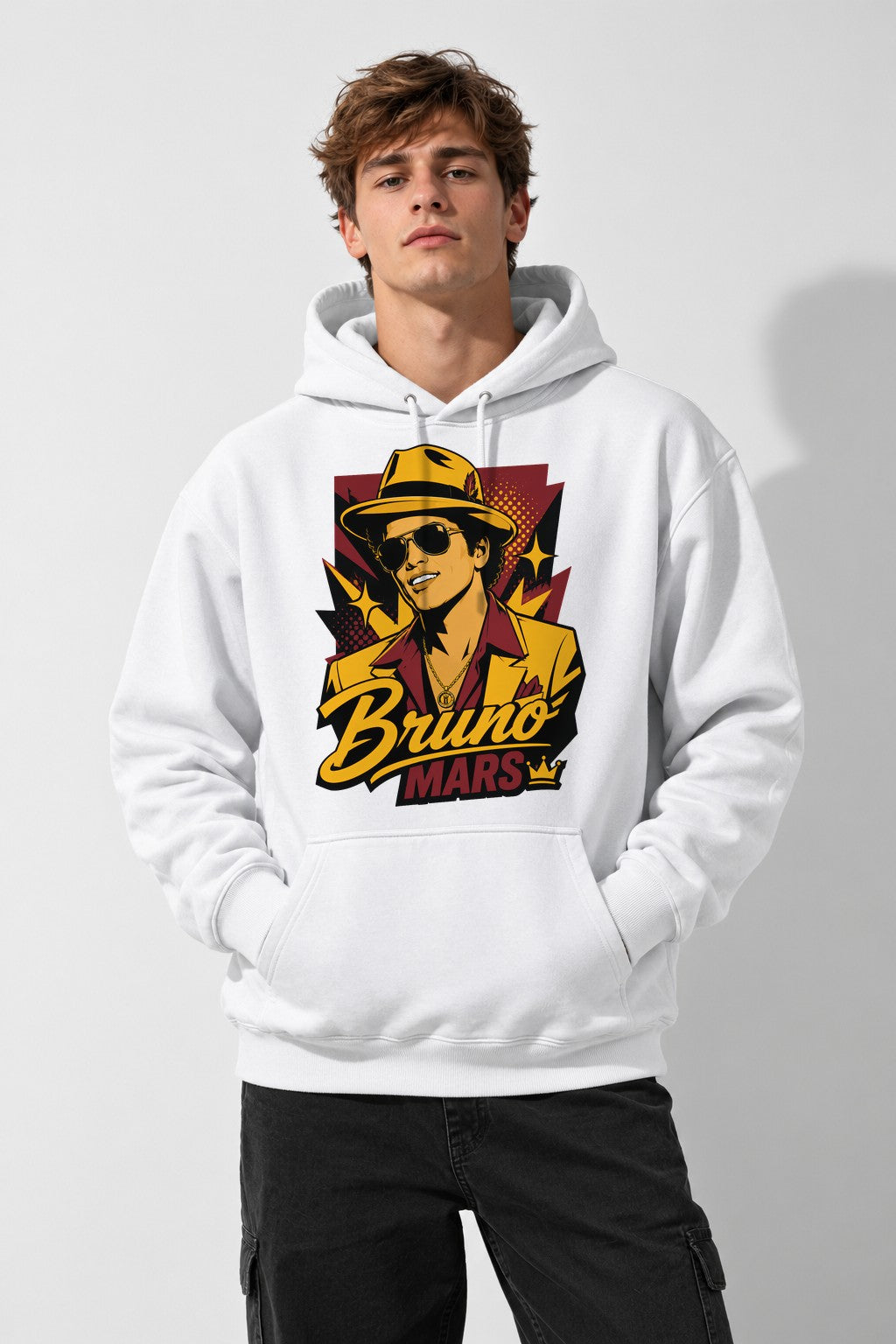 Bruno Mars Portrait - White