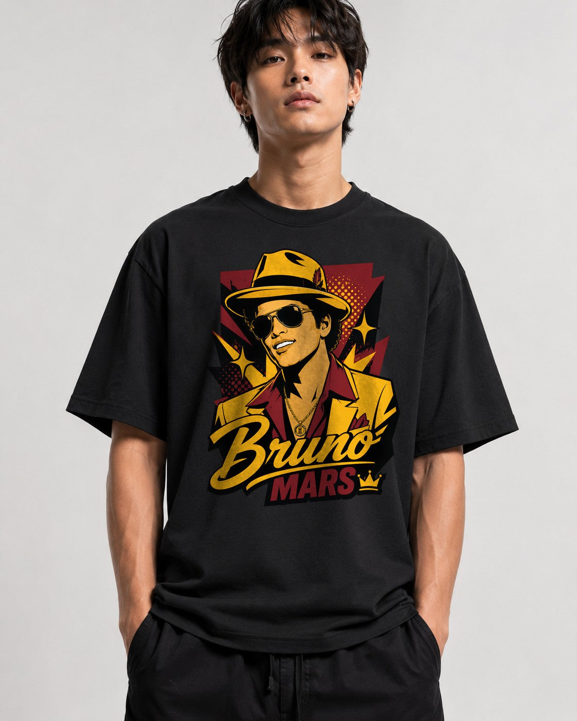 Bruno Mars Portrait - Black