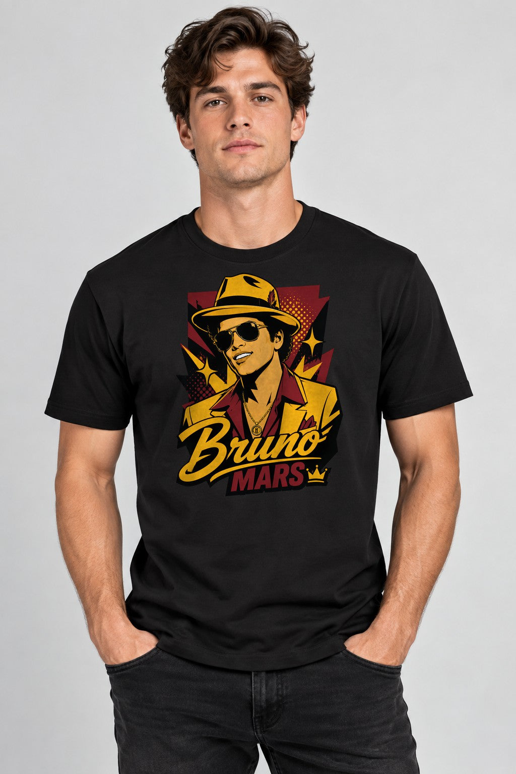 Bruno Mars Portrait - Black