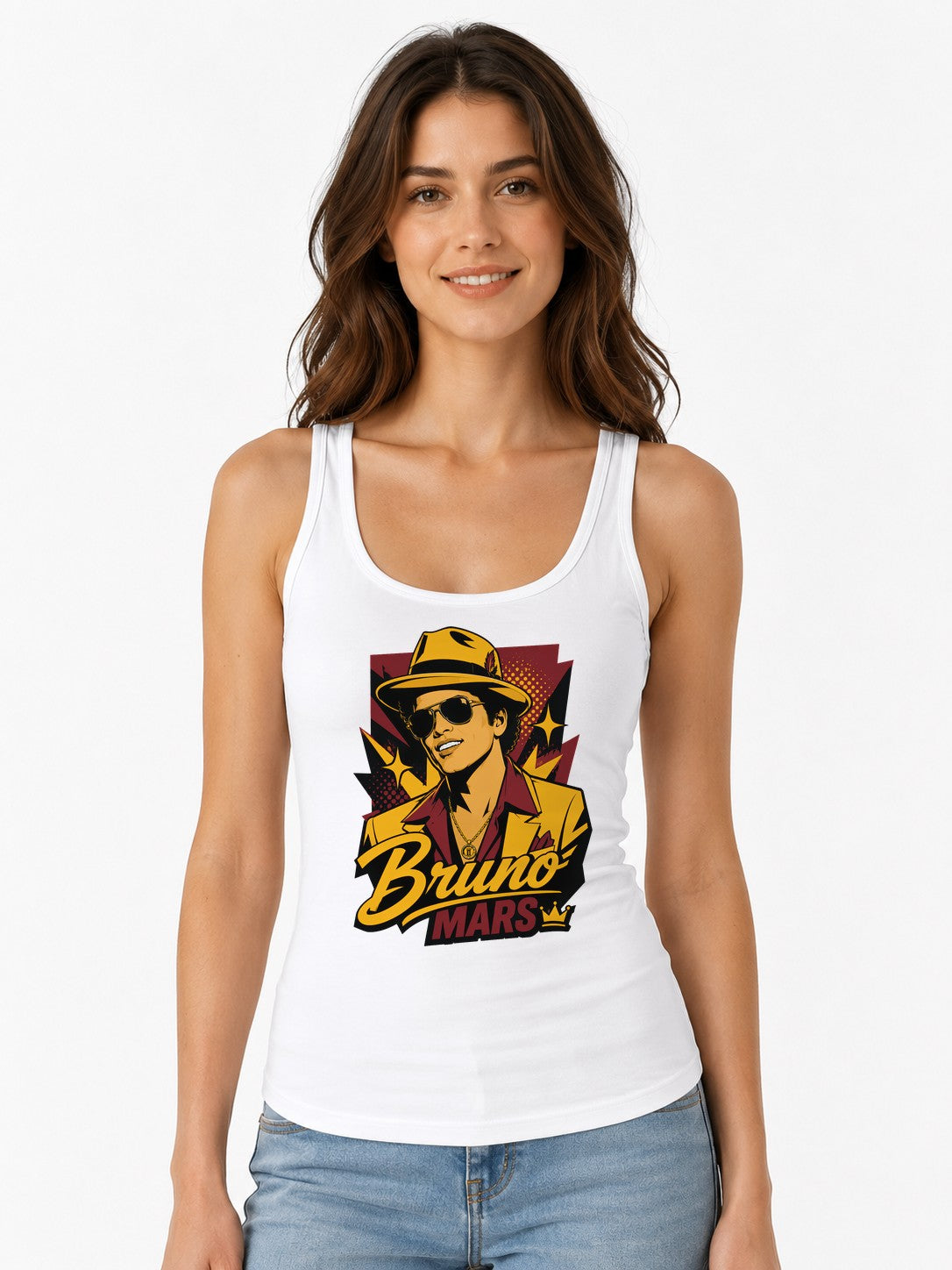 Bruno Mars Portrait - White