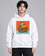 Burger Loving Sloth - White