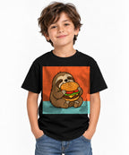 Burger Loving Sloth - Black
