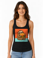 Burger Loving Sloth - Black