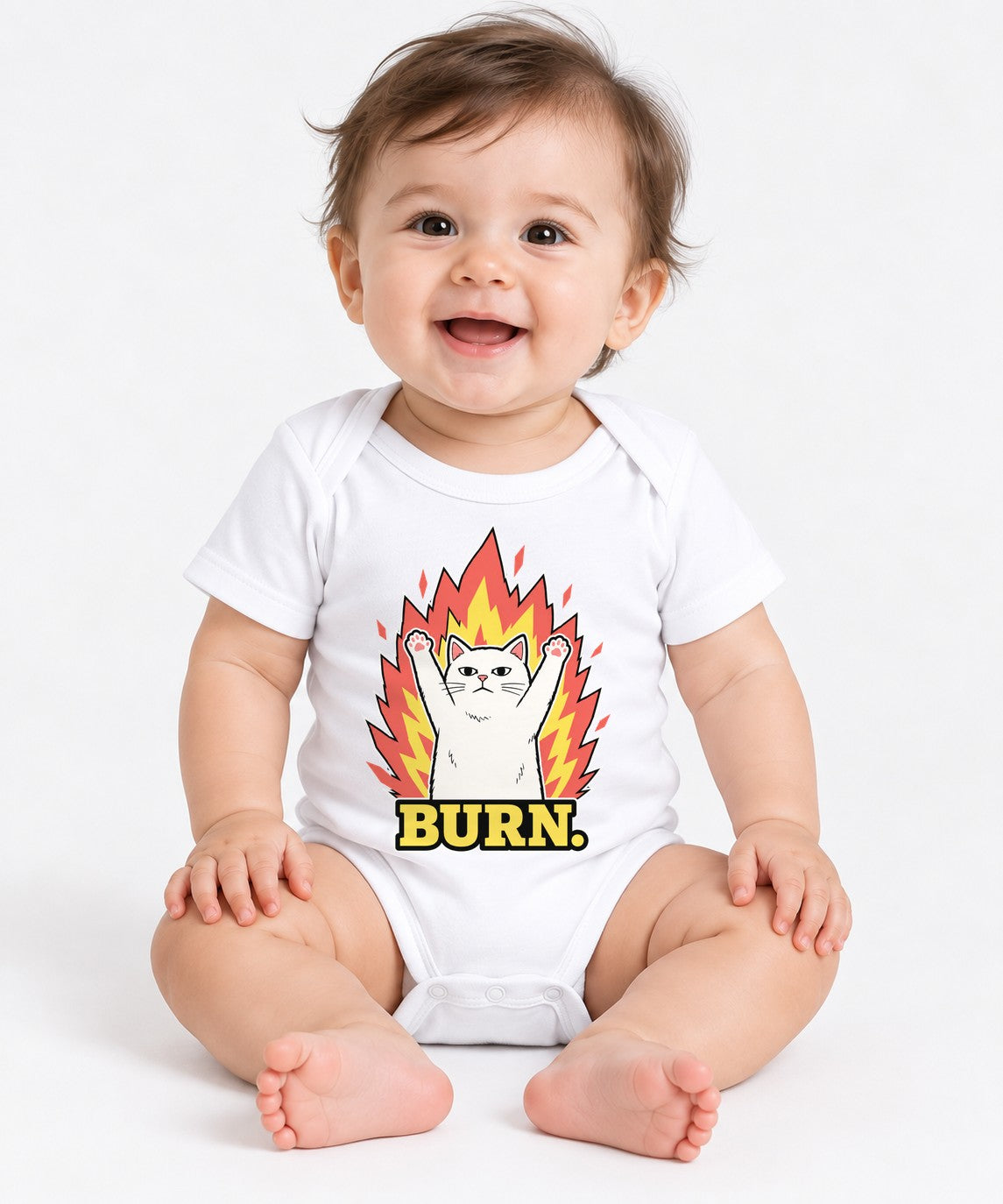 Burn Cat Flames - White