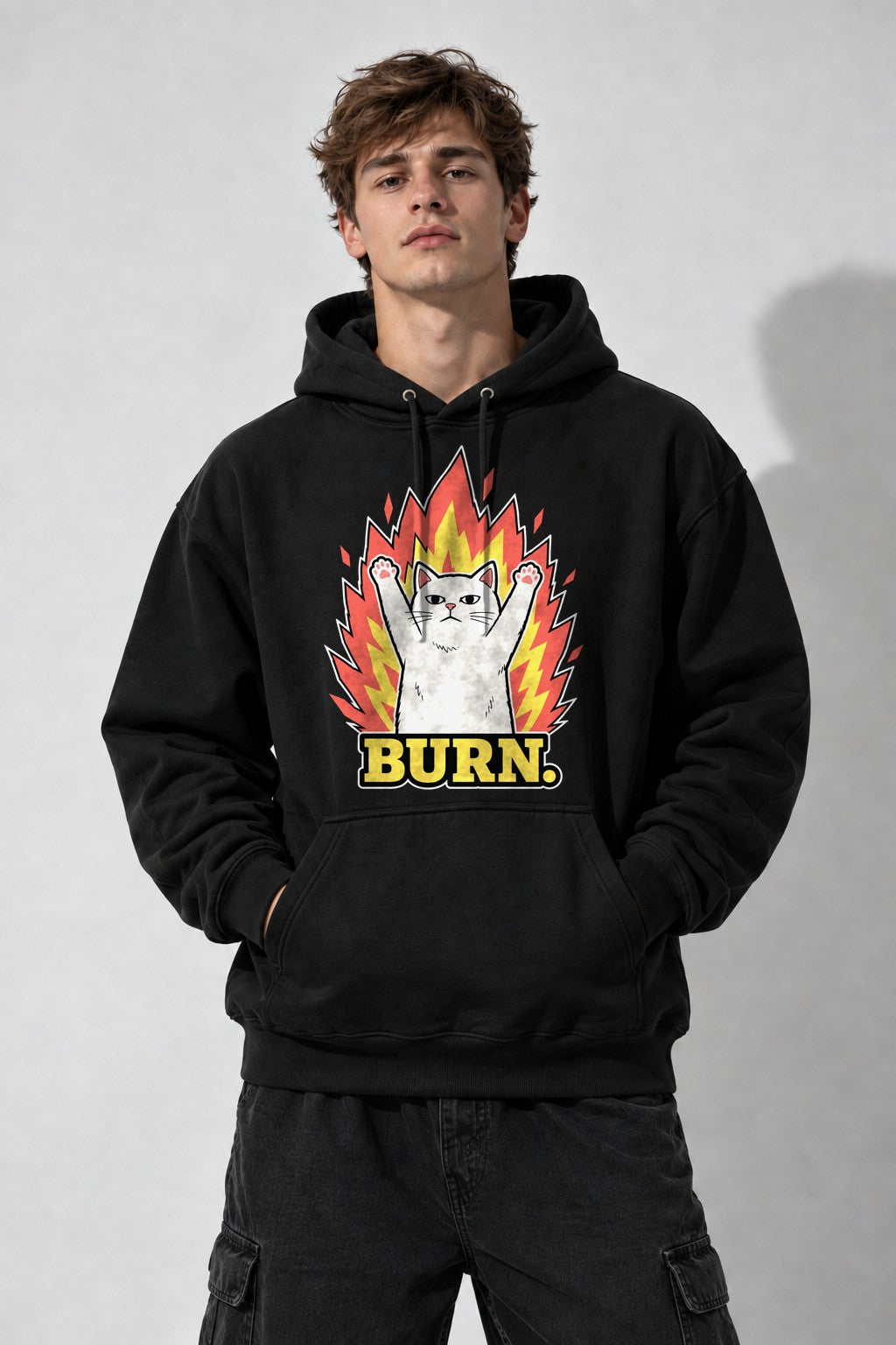 Burn Cat Flames - Black