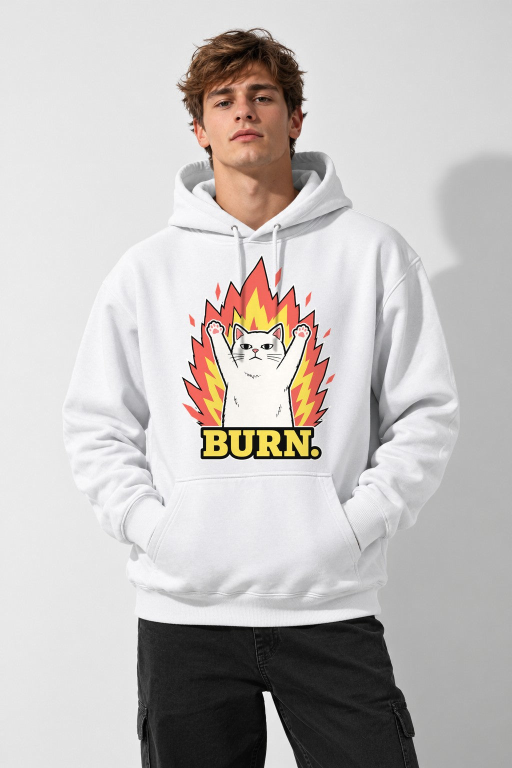 Burn Cat Flames - White