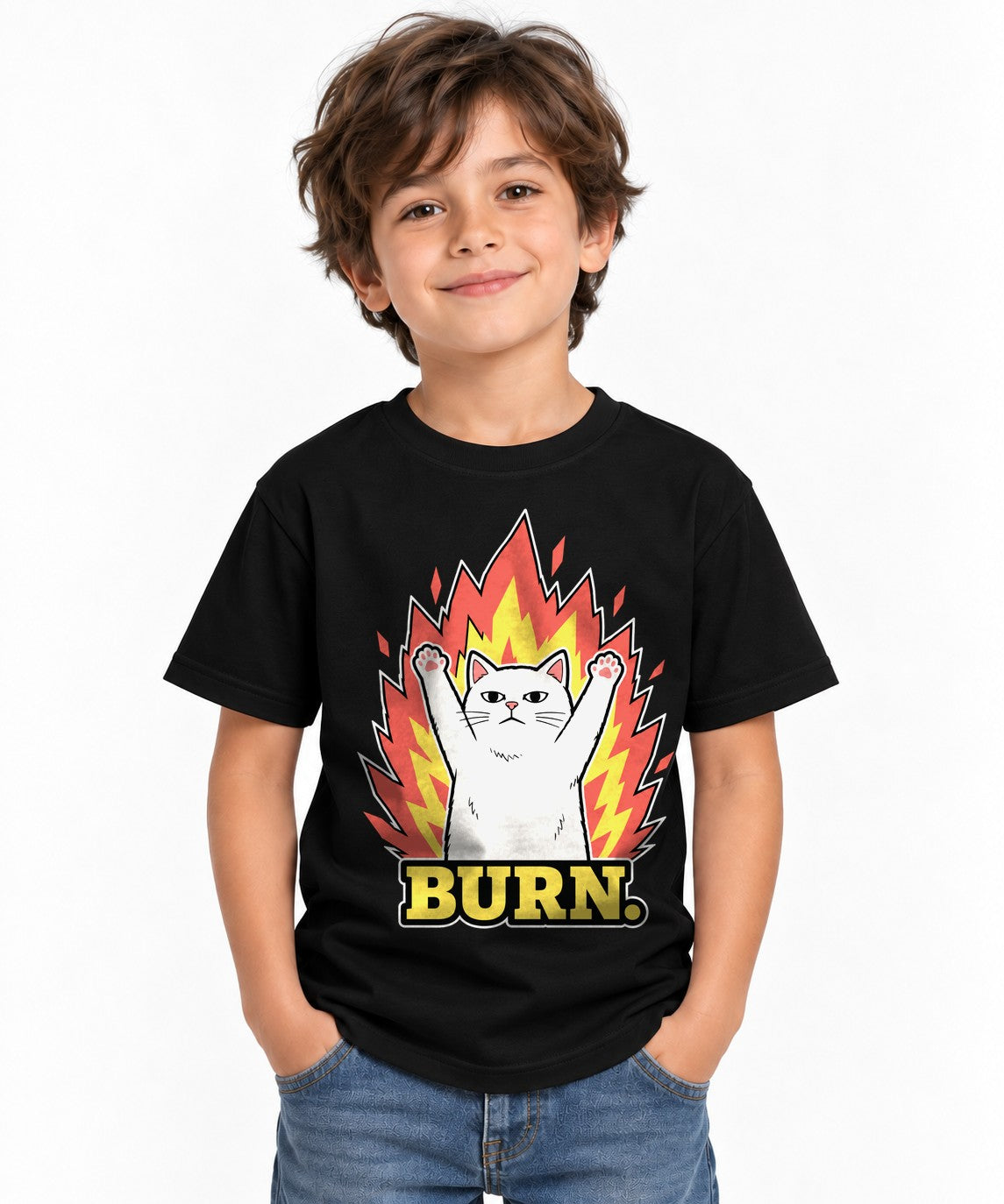 Burn Cat Flames - Black