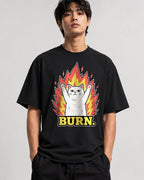Burn Cat Flames - Black