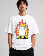 Burn Cat Flames - White