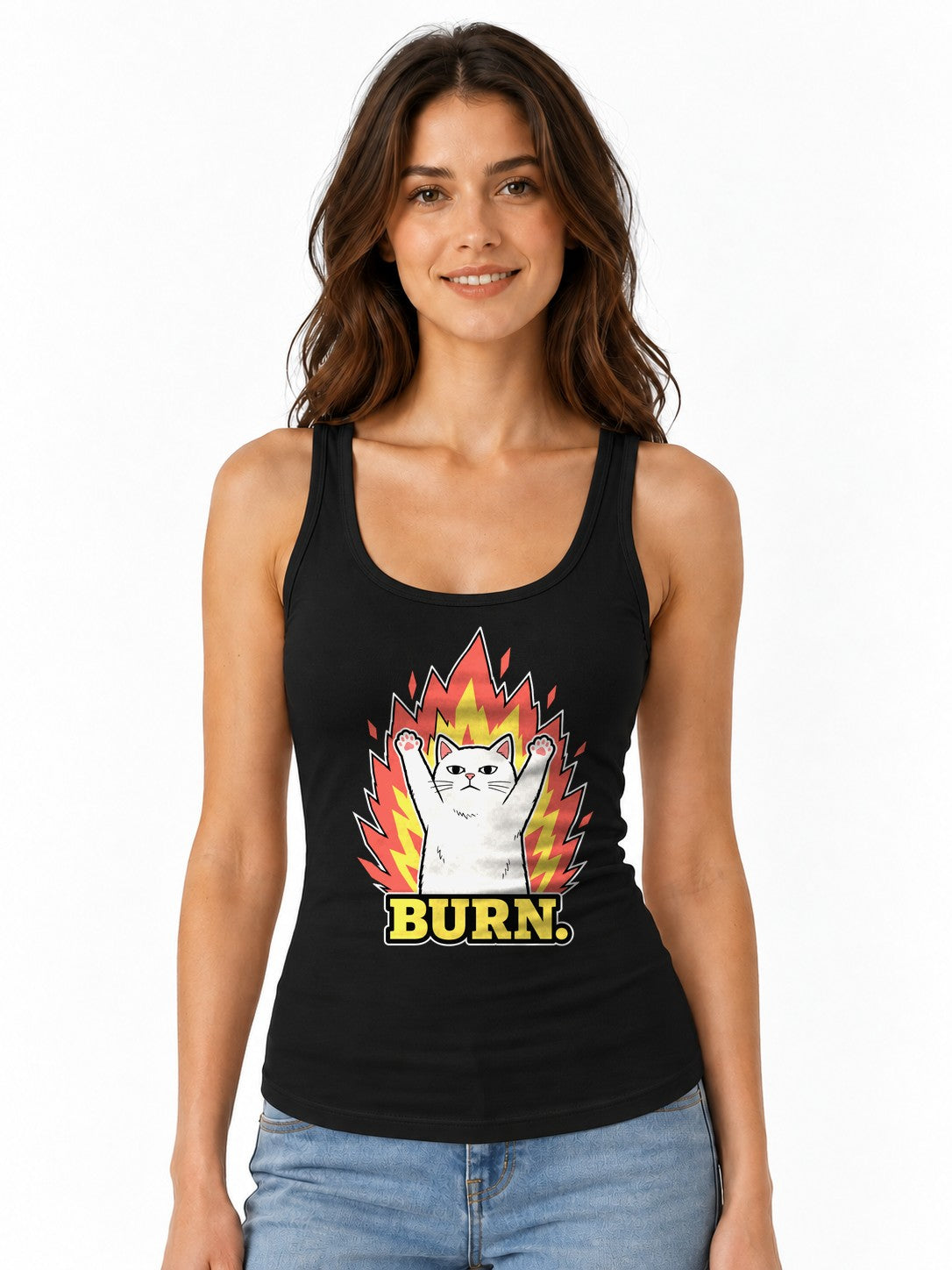 Burn Cat Flames - Black