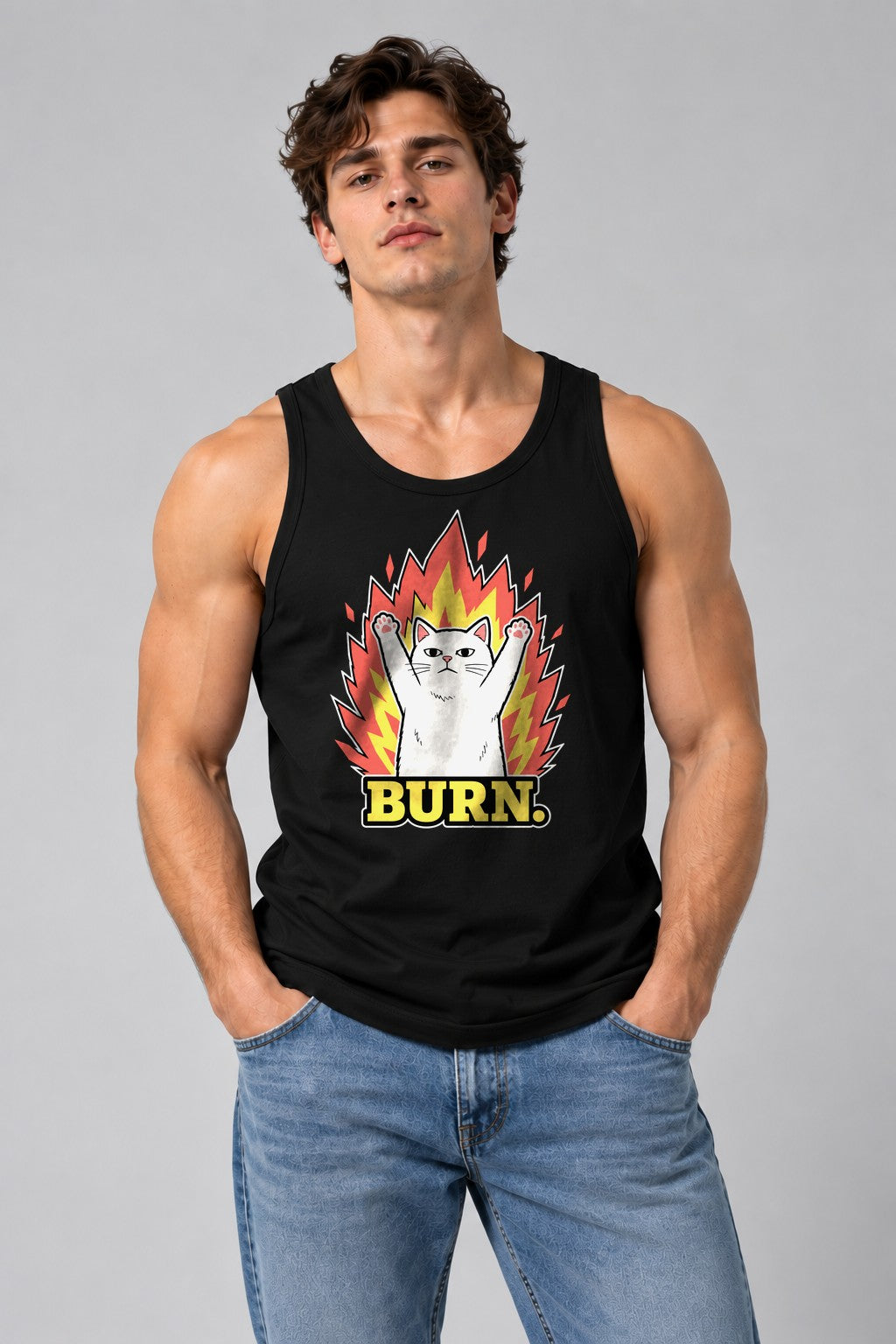 Burn Cat Flames - Black