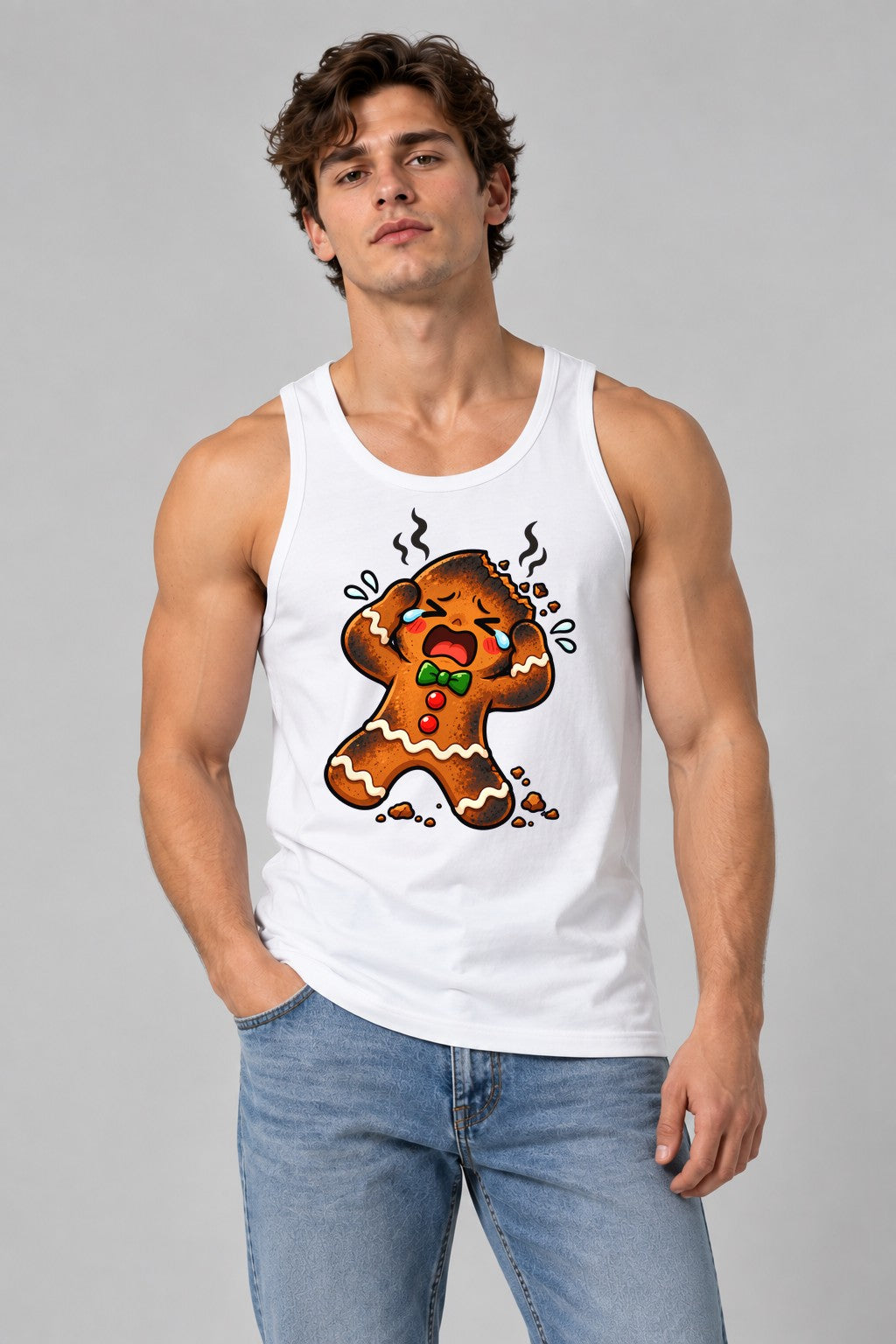 Burnt Gingerbread Man - White