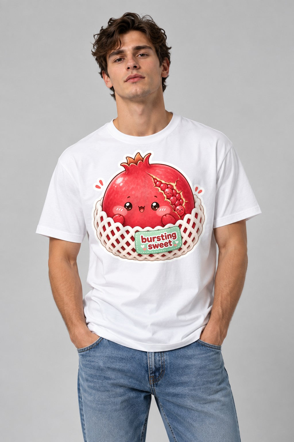 Bursting Sweet Pomegranate - White