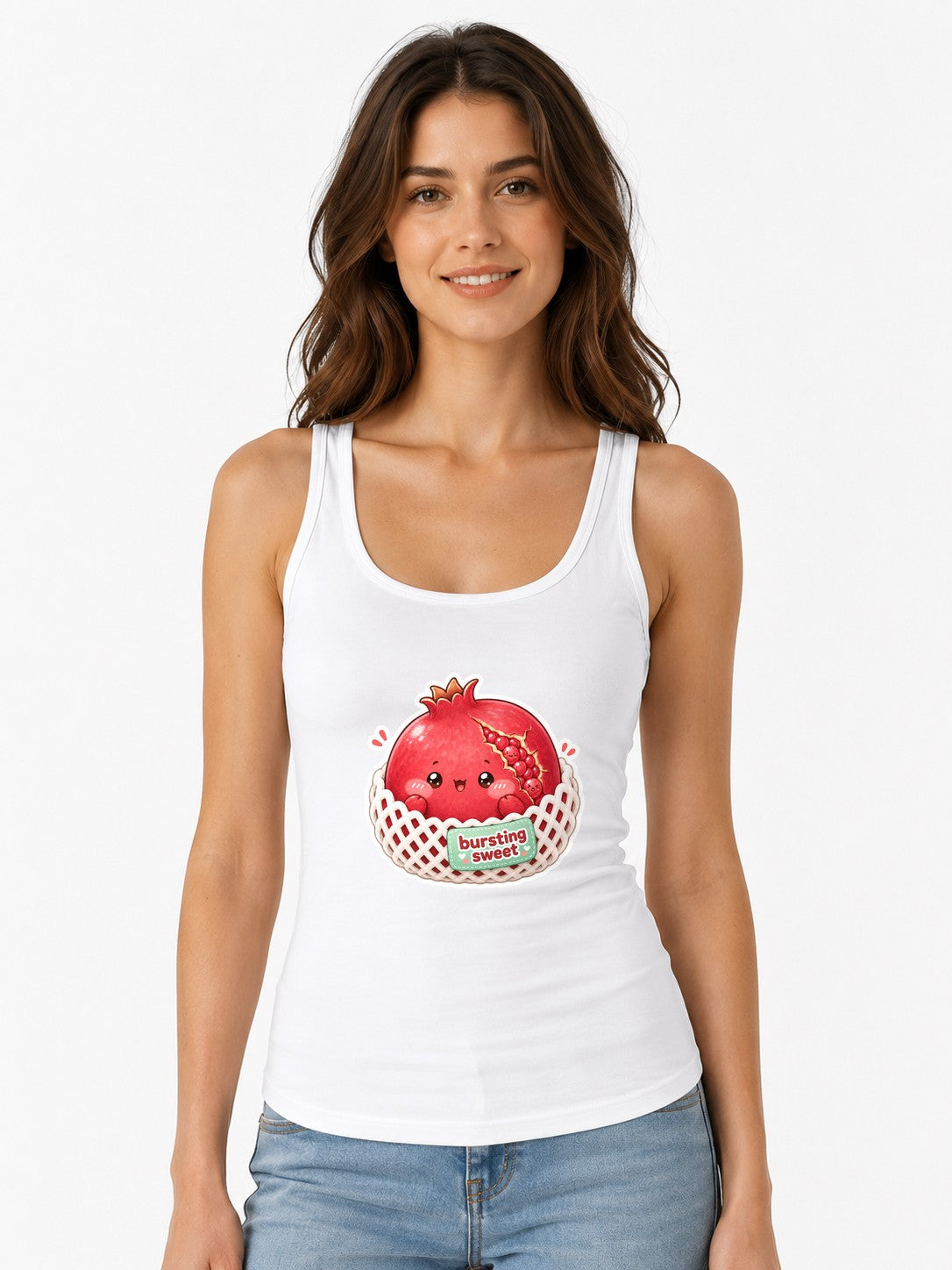 Bursting Sweet Pomegranate - White