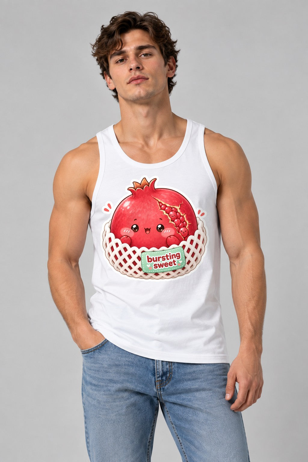 Bursting Sweet Pomegranate - White