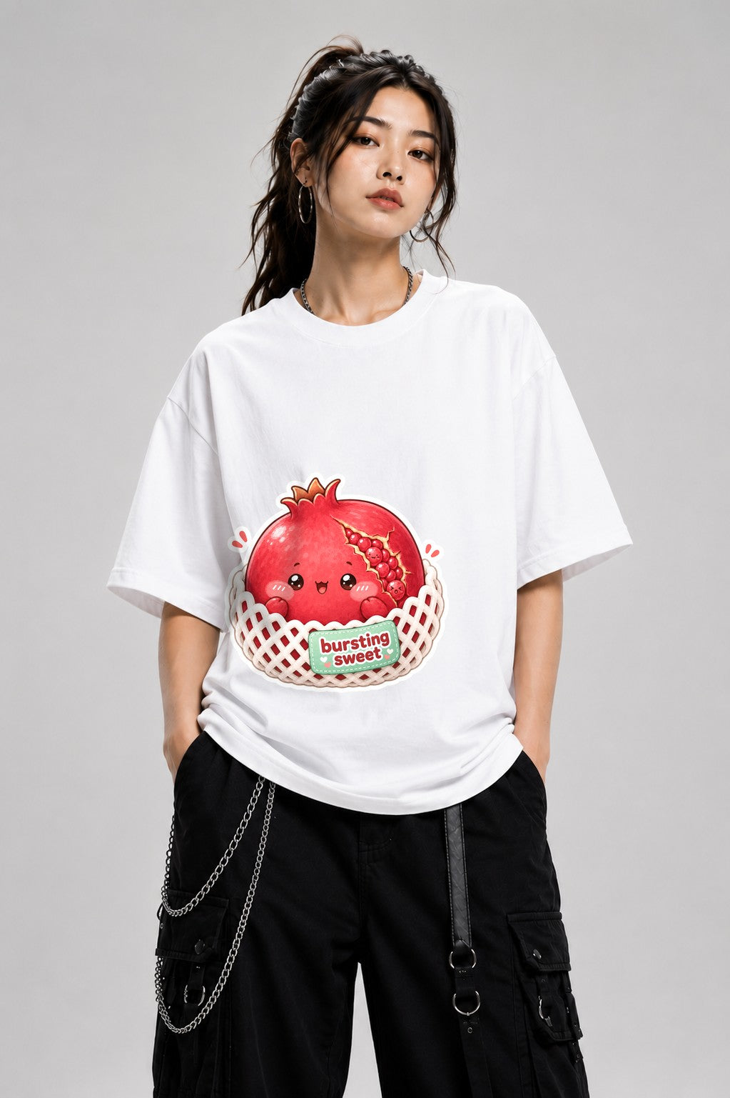 Bursting Sweet Pomegranate - White