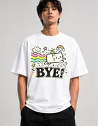 Bye Rainbow Cat - White