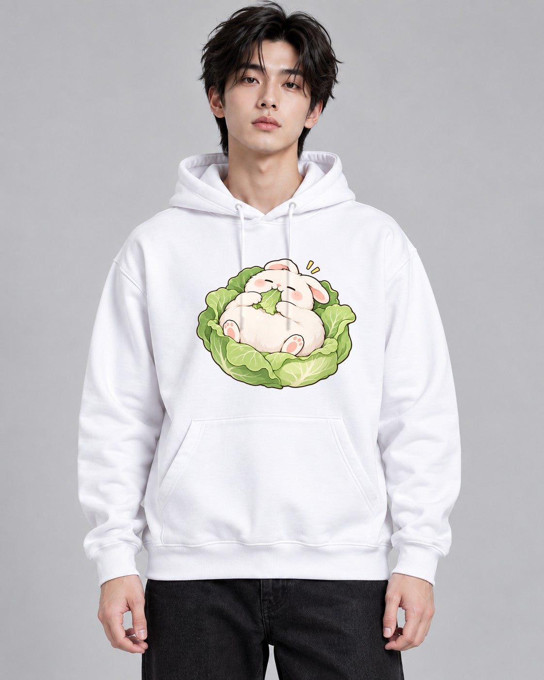 Cabbage Bunny Nap - White