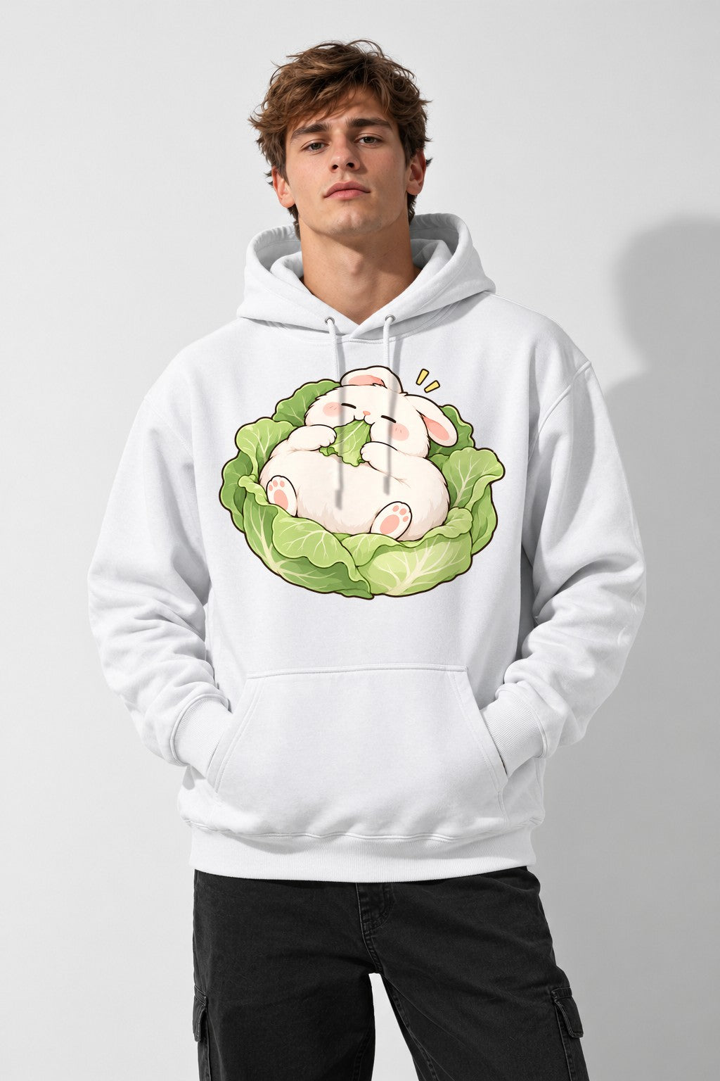 Cabbage Bunny Nap - White