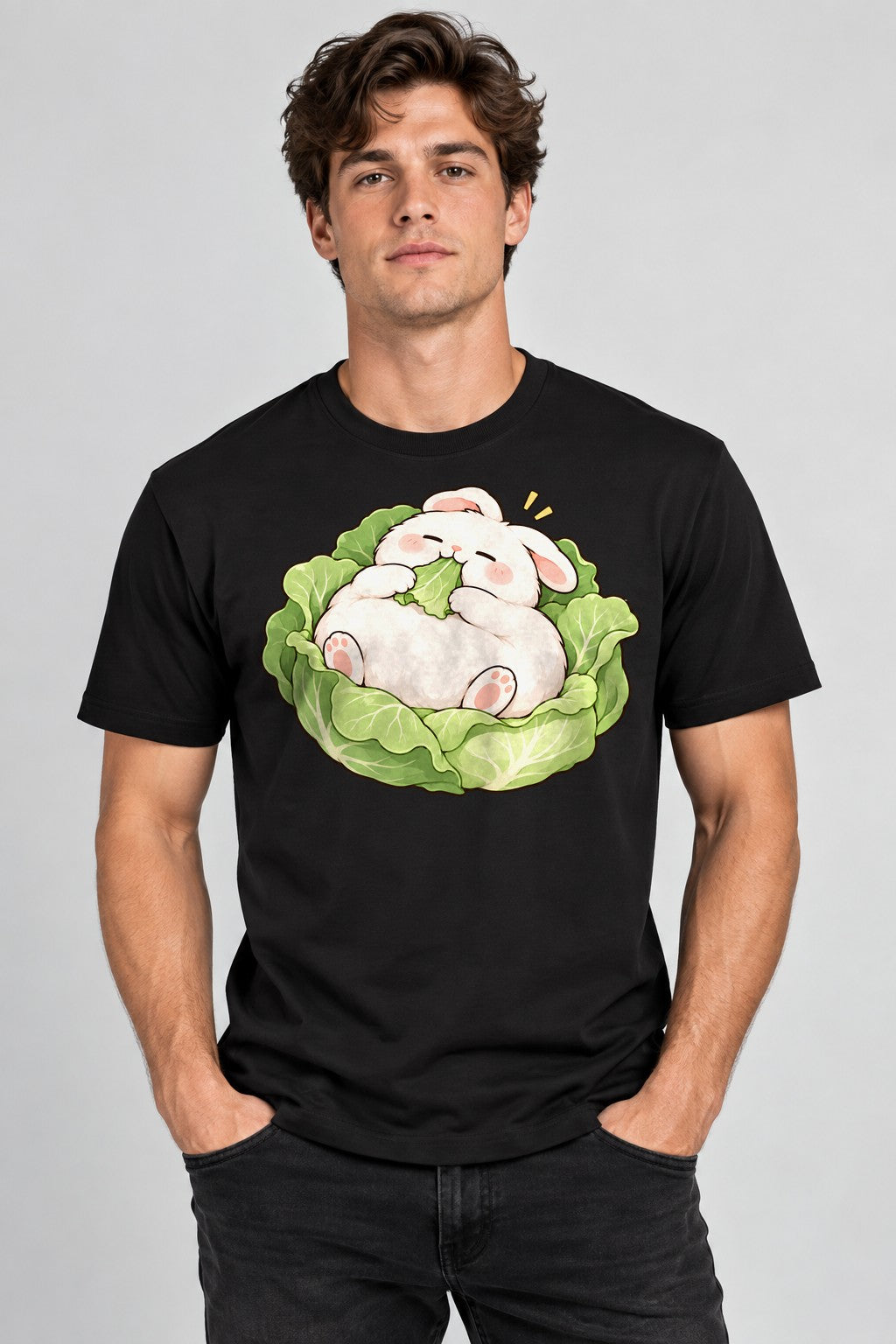 Cabbage Bunny Nap - Black