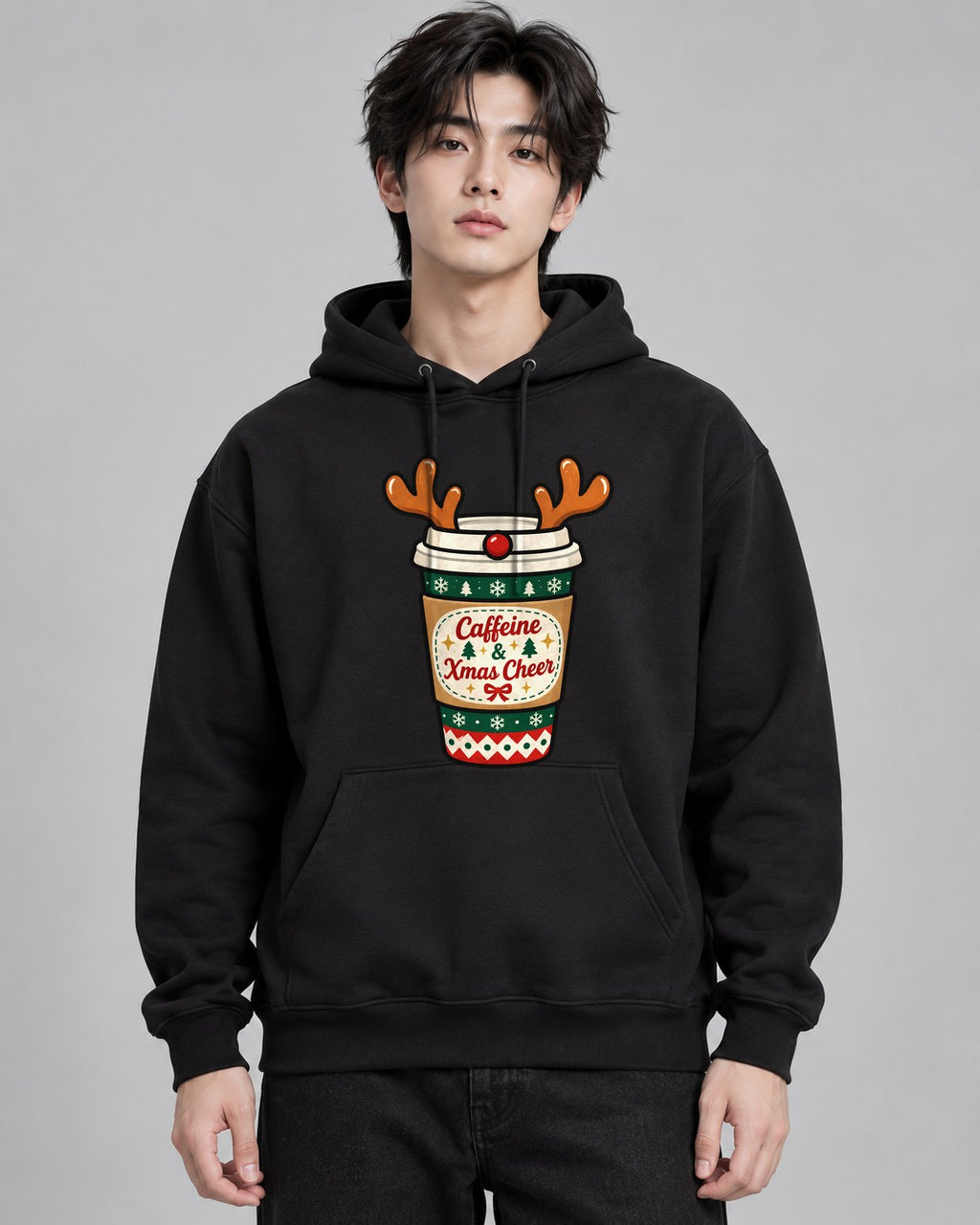 Caffeine and Xmas Cheer - Black