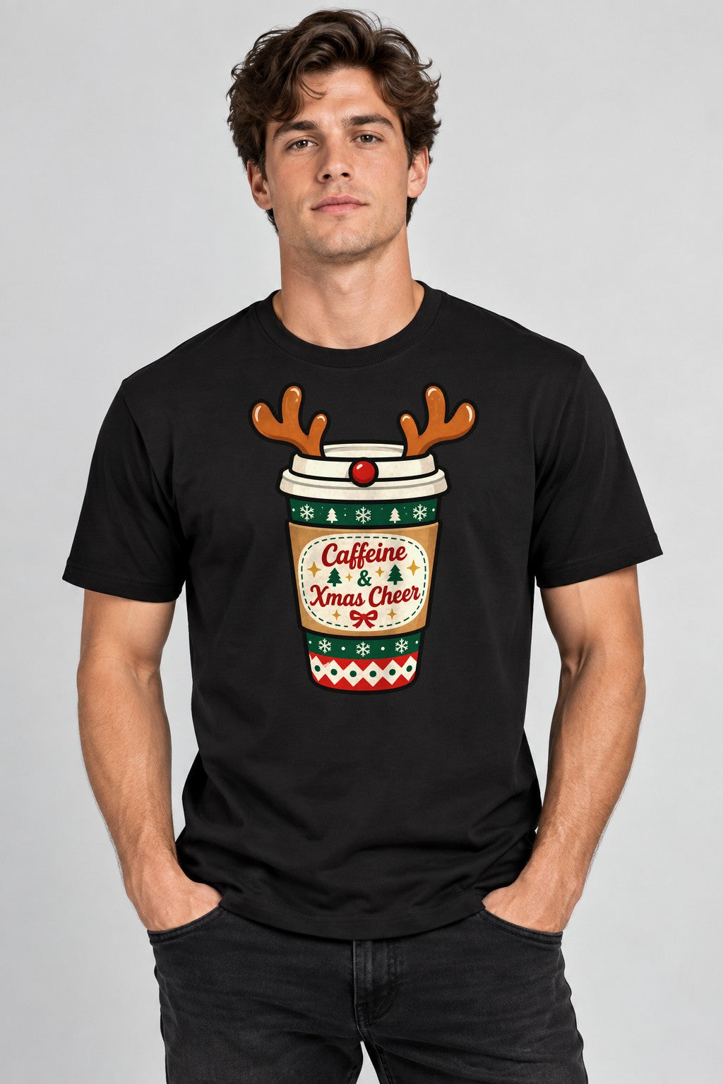 Caffeine and Xmas Cheer - Black