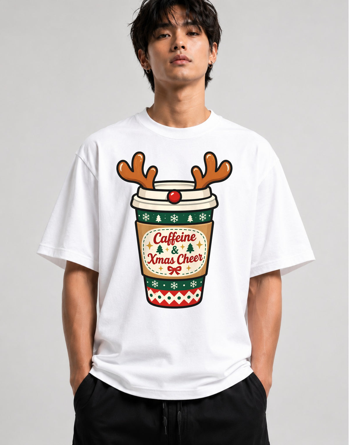 Caffeine and Xmas Cheer - White