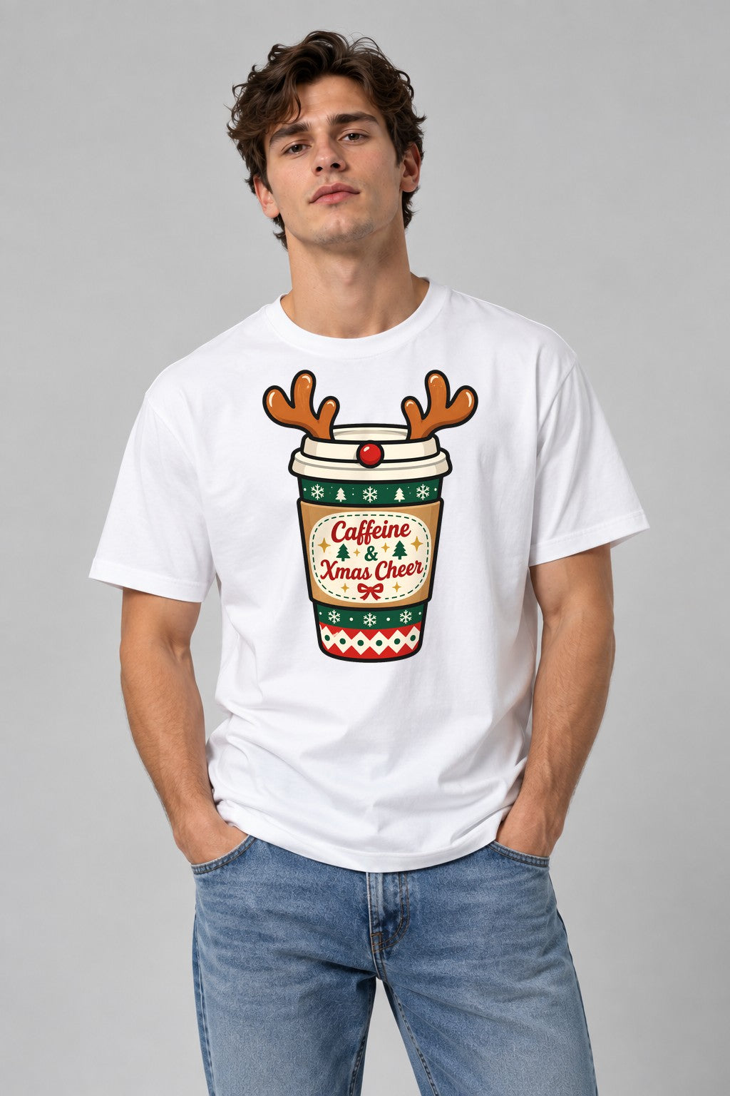 Caffeine and Xmas Cheer - White