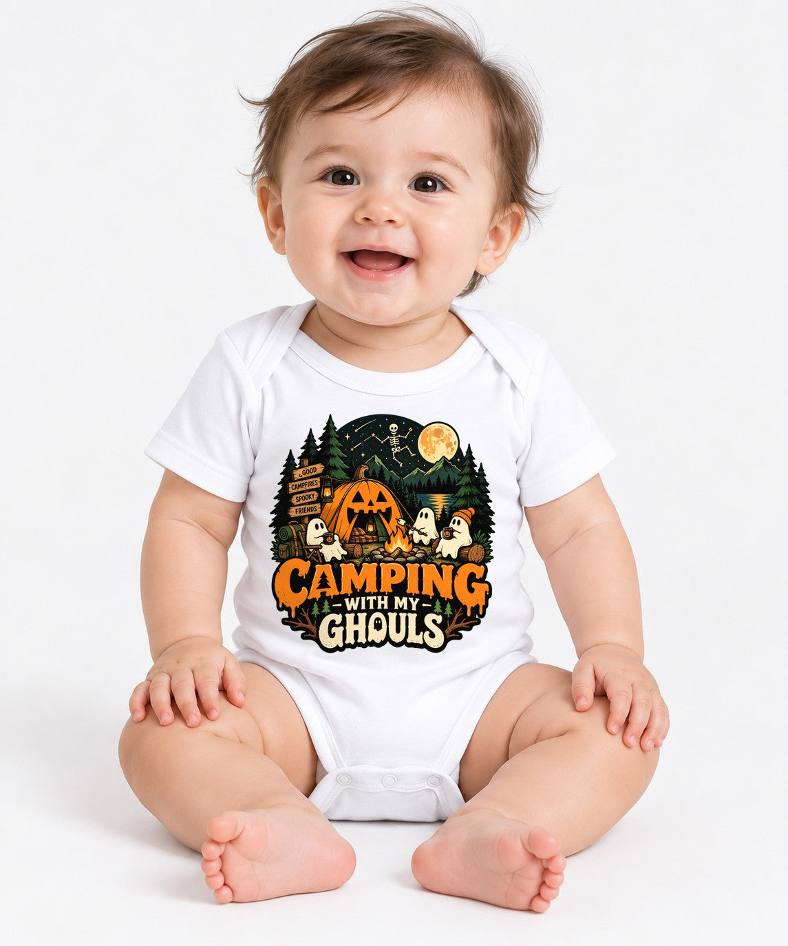 Camping With My Ghouls - White