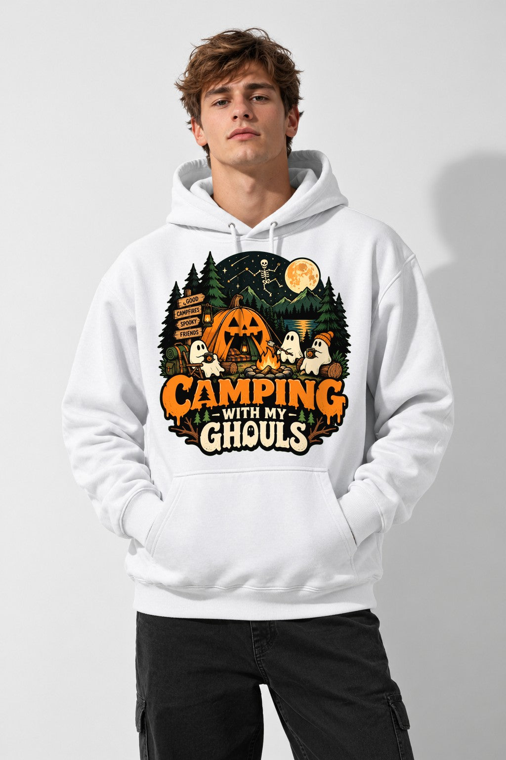 Camping With My Ghouls - White