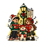 Carolers By Lamppost
