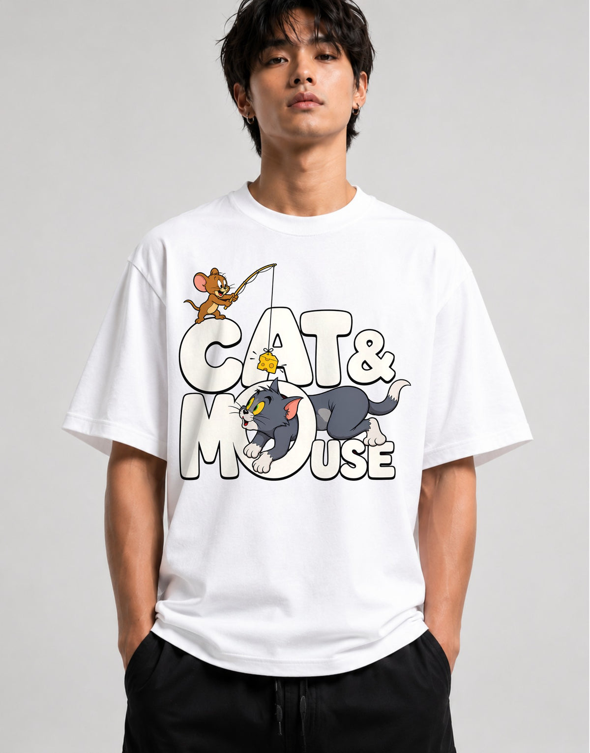 Cat and Mouse - White
