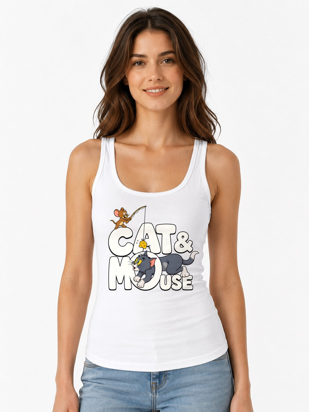 Cat and Mouse - White