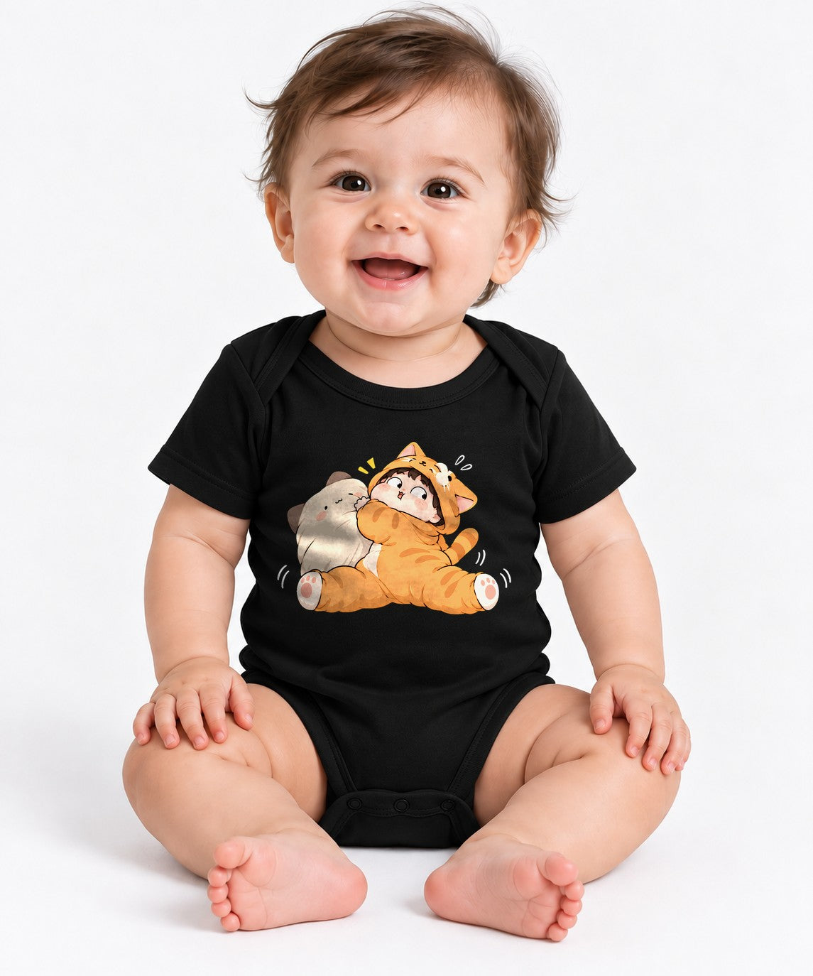 Cat Cuddle Onesie - Black