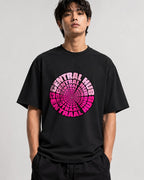 Central Hub Tunnel Shirt - Hypnotic Pink Spiral Vortex Graphic Tee - Black