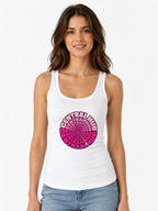 Central Hub Tunnel Shirt - Hypnotic Pink Spiral Vortex Graphic Tee - White
