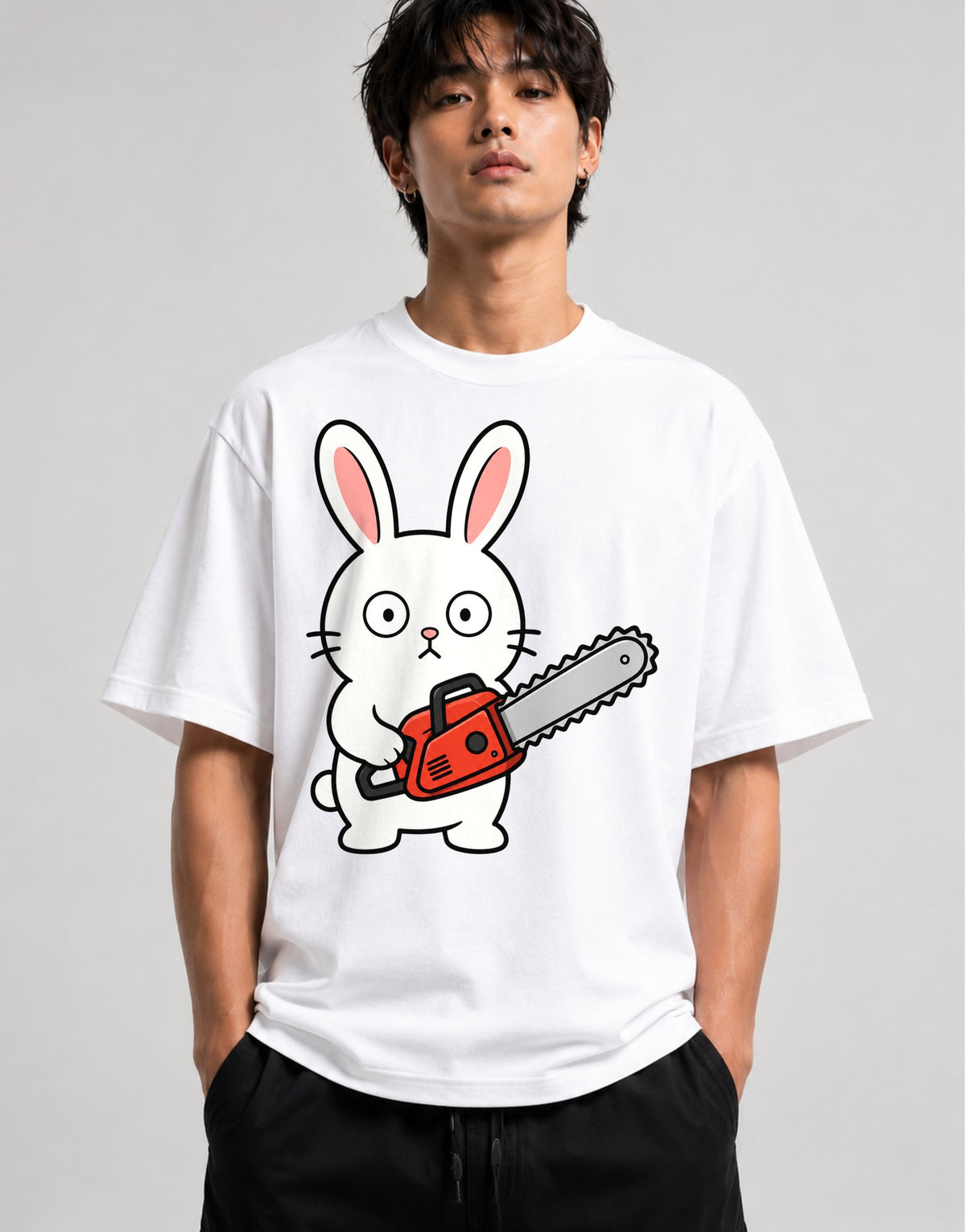 Chainsaw Bunny - White