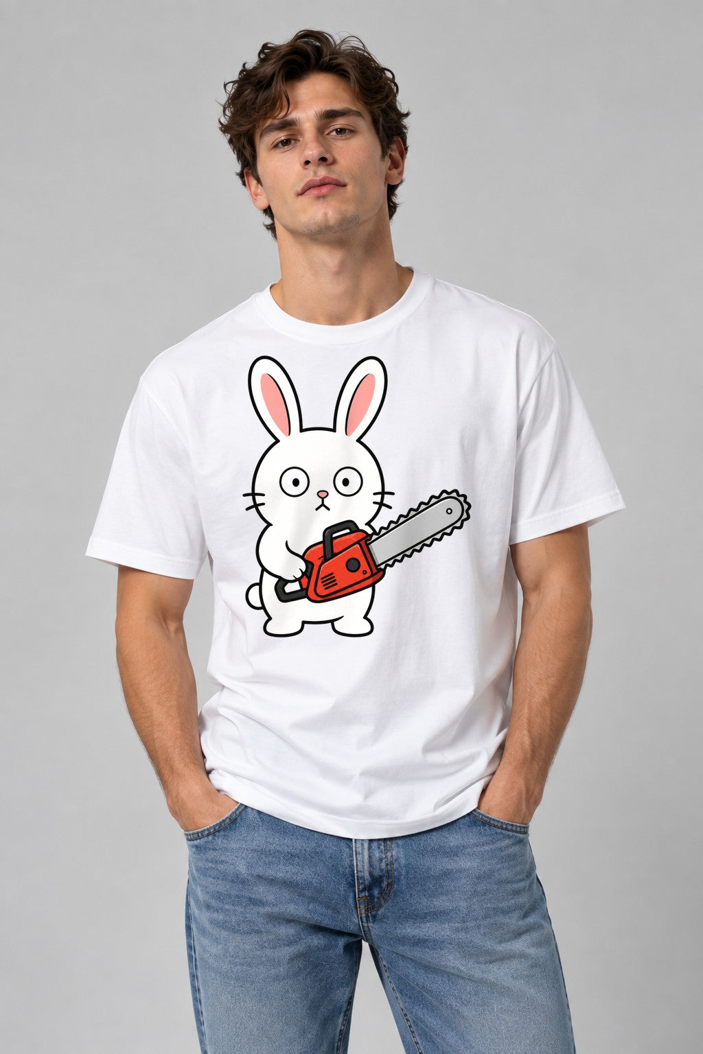 Chainsaw Bunny - White