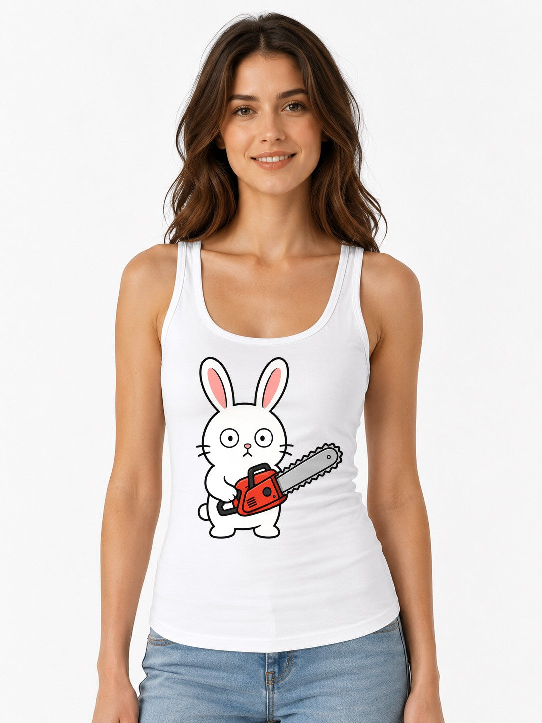 Chainsaw Bunny - White
