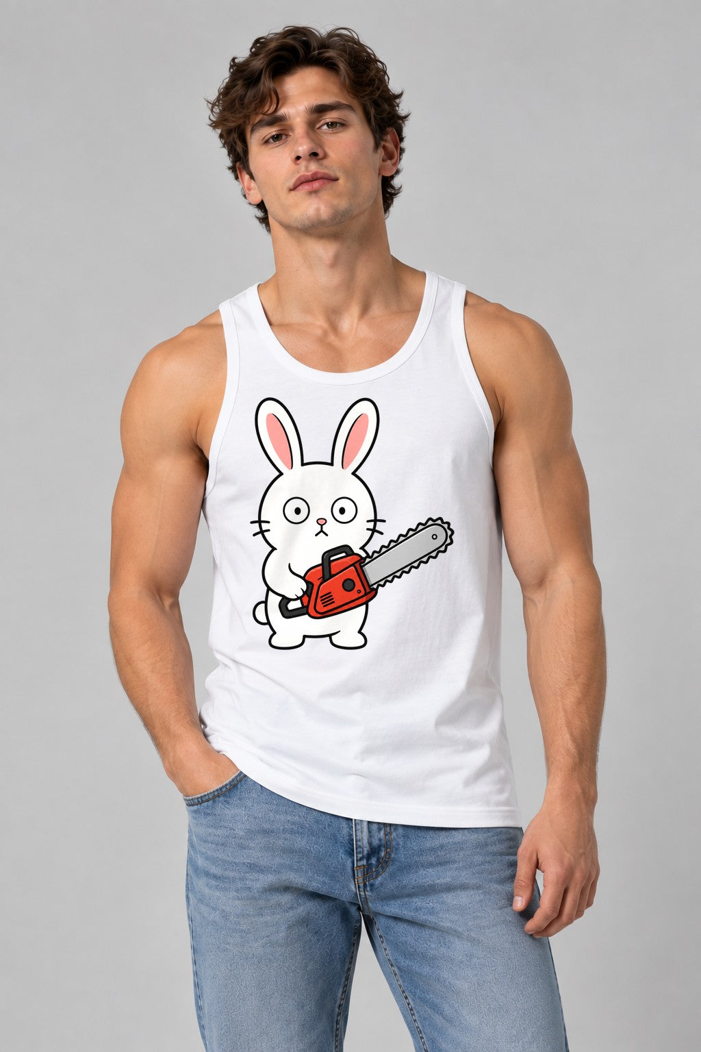 Chainsaw Bunny - White
