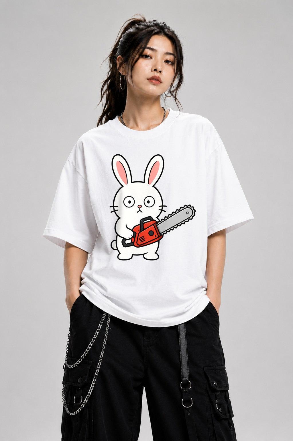 Chainsaw Bunny - White