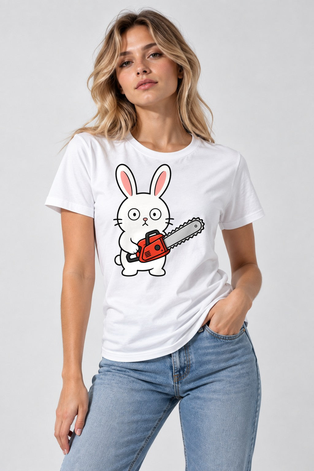 Chainsaw Bunny - White