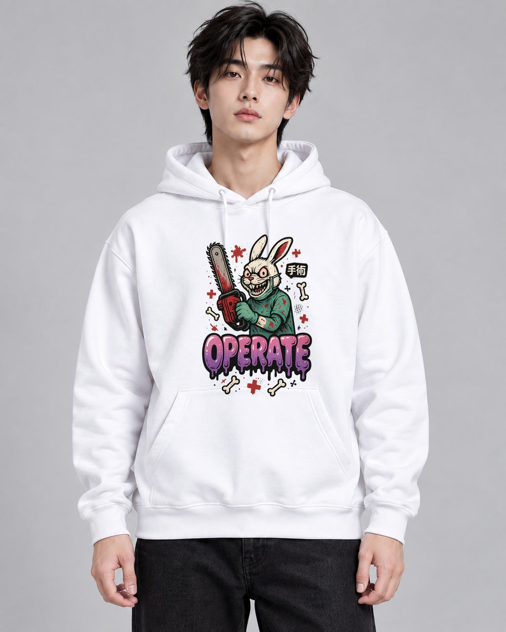 Chainsaw Surgeon Rabbit - White