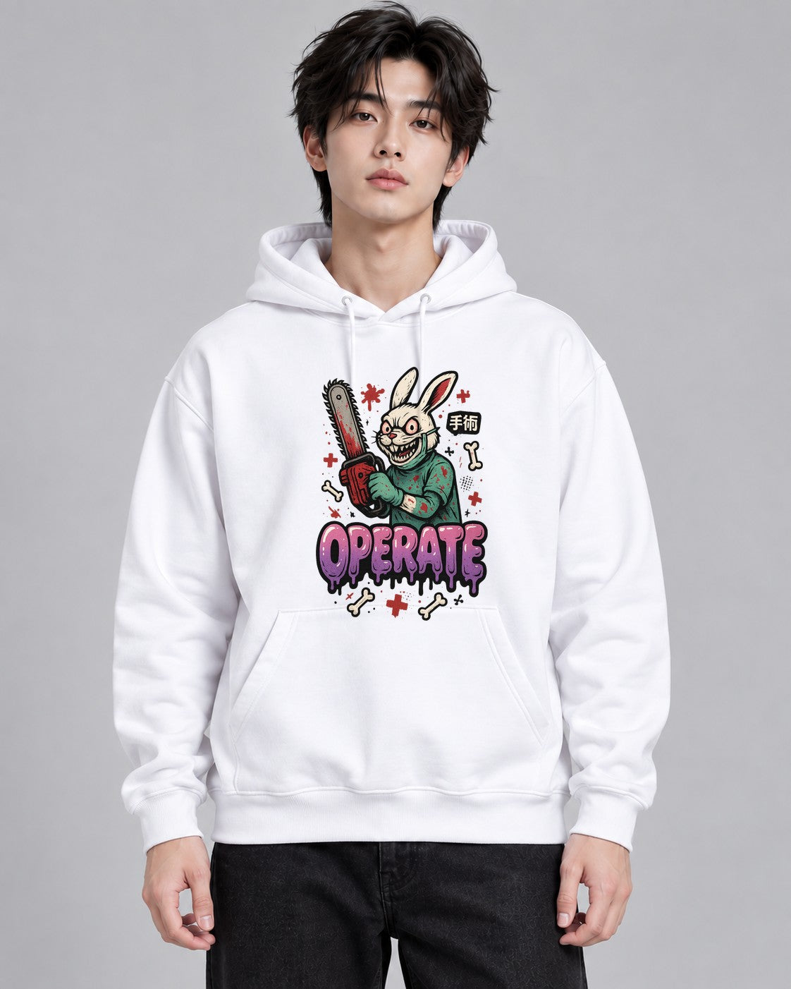 Chainsaw Surgeon Rabbit - White
