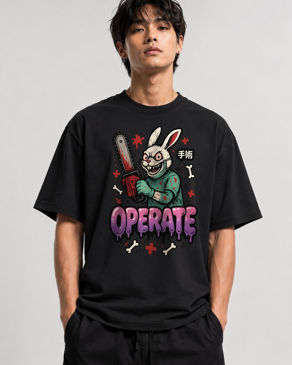 Chainsaw Surgeon Rabbit - Black
