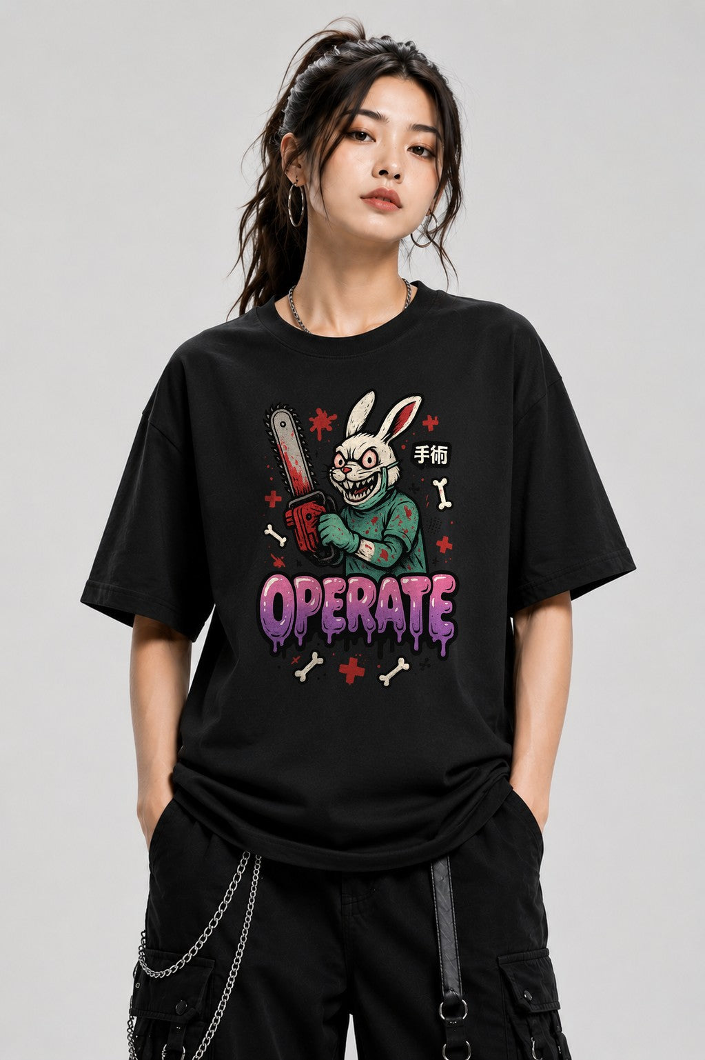 Chainsaw Surgeon Rabbit - Black