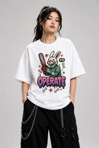 Chainsaw Surgeon Rabbit - White