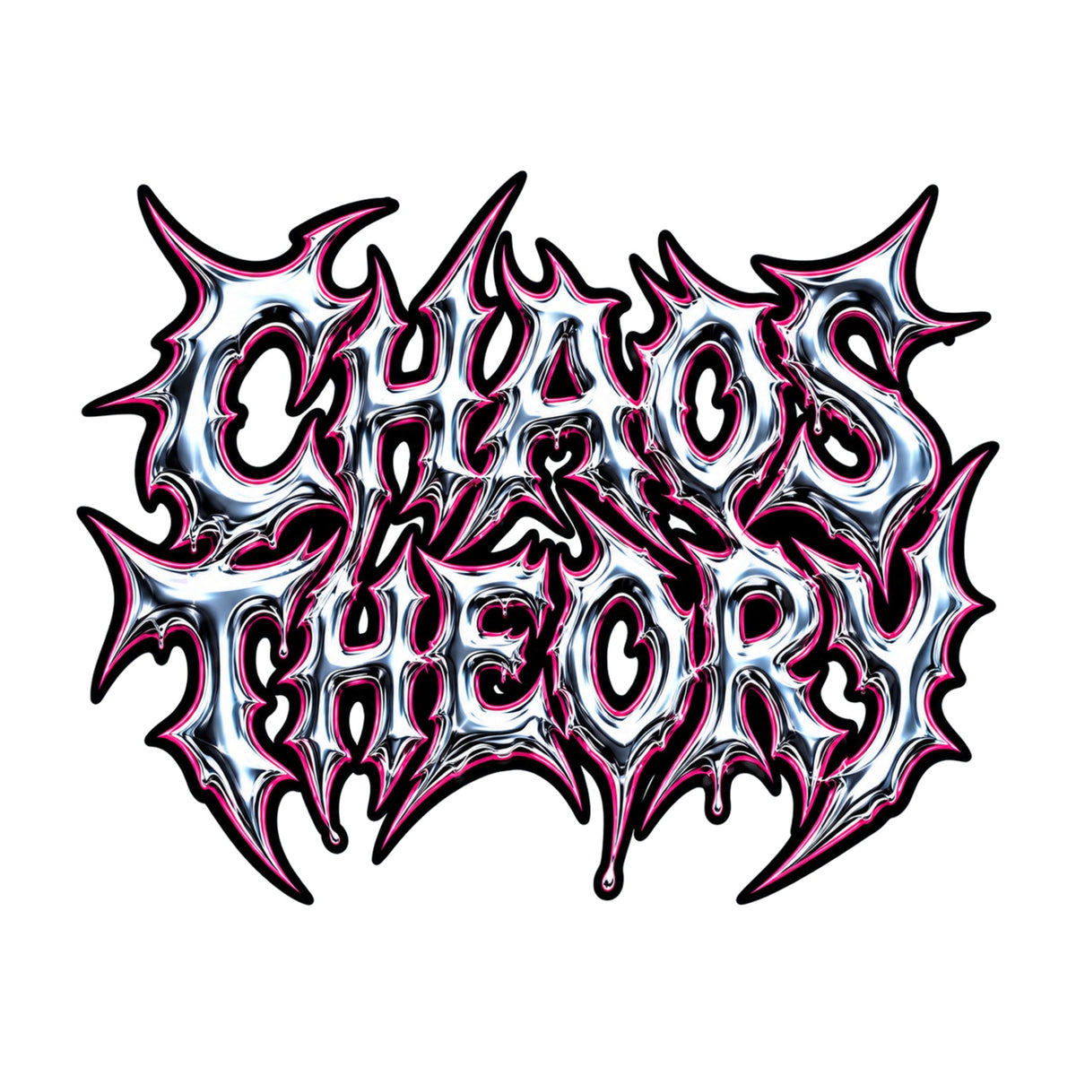 Chaos Theory Y2K Liquid Chrome Heavy Metal Streetwear Typography