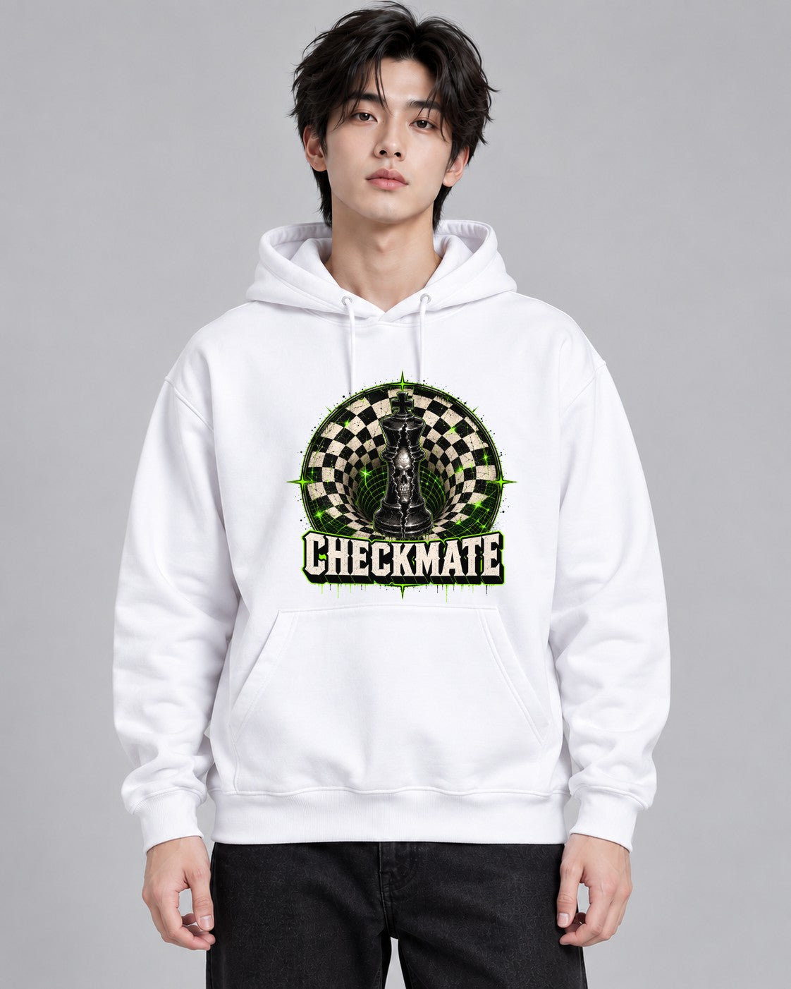 Checkmate Skull King - White